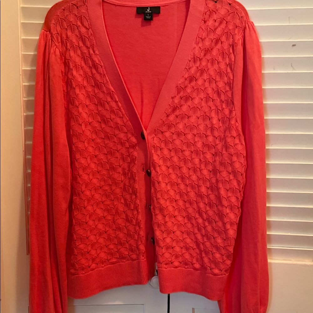Jason Wu Vibrant Coral Knit Cardigan